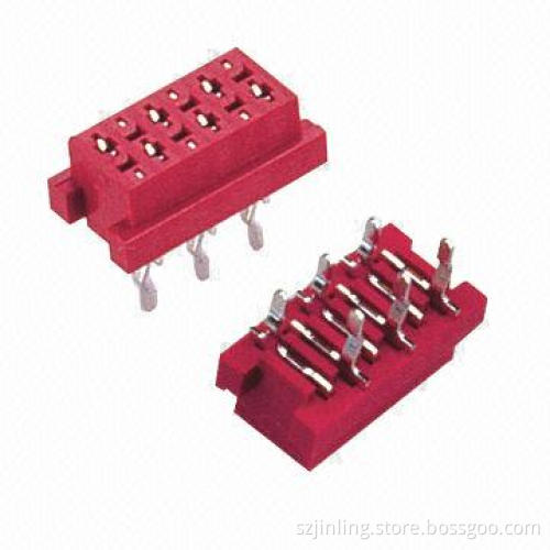 1.27mm IDC Micro Dual Row Female Contact Straight Solder without Latch Connectors